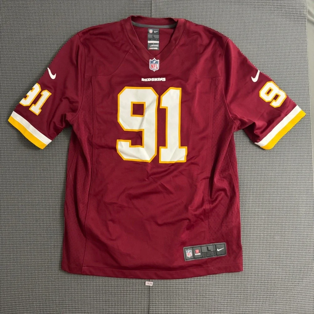 Nike NFL Washington Redskins Ryan Kerrigan 91 Jersey Mens Large Burgundy